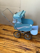 Vintage Doll Stroller Buggy Baby Pram Carriage Metal Frame 28"x38" Size