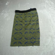 Anthropologie Maeve Skirt Womens Medium Green Medallion Jaquered Pencil