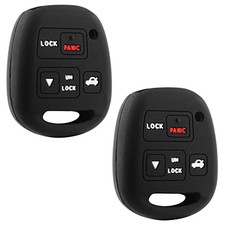 Silicone Key Fob Cover Skin for Lexus 3-Button Short Blade Remote Fits Two