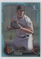 2016 Bowman Draft Chrome Top Prospects Sky Blue Refractor Chris Shaw w3h