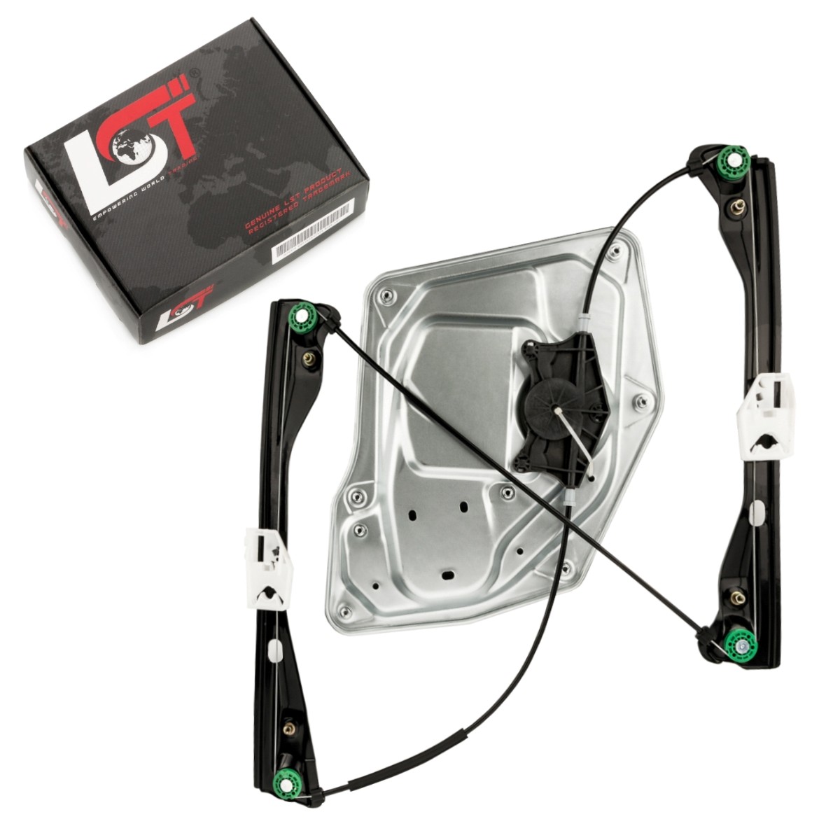 Window lifter with plate front left electric for SKODA SUPERB II 3T4 3T5 08-15