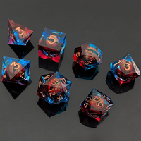 7 StüCk Drachenauge Polyedrische Harz SpielwüRfel Dnd WüRfel Set D&D WüRfel FüR