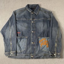 Vintage Y2K Rocawear Denim Jacket Baggy Hip Hop Mens Large Oversized