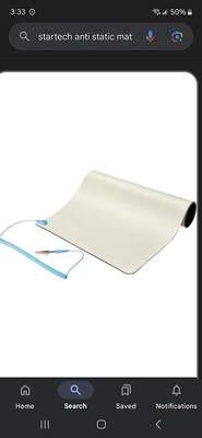 Star Tech Anti Static 24x27.5in Electrical Grounding Mat Beige Color