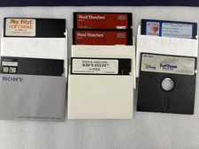 Misc Lot of IBM Tandy 5" Floppy Disk Computer Software Word Munchers & More
