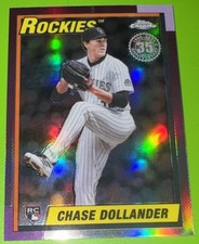 2025 Topps Chrome  Chase Dollander 35th Anniversary #90CU-16 Rockies Rookie ⚾️