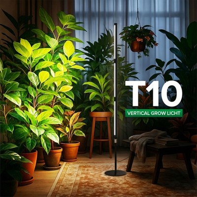 SANSI T10 Pflanzenlampe Vollspektrum 55W/80W Grow Lampe mit 168 LEDs 4000K Timer