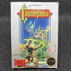 Castlevania 5 Screw Box & Cartridge (NES) - Authentic Good Condition