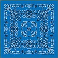 Carolina Manuf Texas Paisley Bandana - 27"x27" Cotton Western Style Accessory