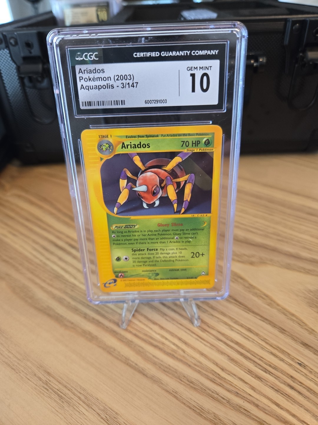 Ariados 003/147 Aquapolis Regular Cgc Gem Mint 10