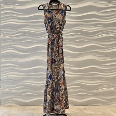 Lapogee Maxi Dress Size S Women Multicolor Floral Garden Party Print Spring Boho