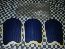 NOS Vintage  Shin Guards Set ( 3) Slip In  - MX Motocross Motorcycle AHRMA 1