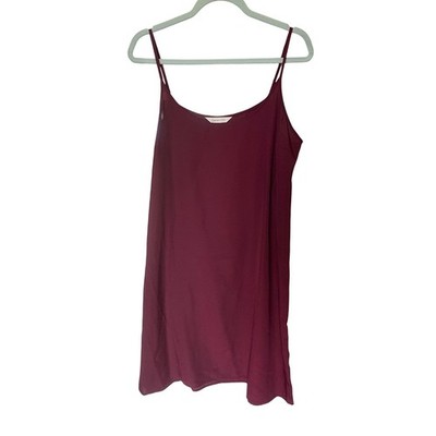 Garnet Hill Womens Burgundy Recycled Polyester dress Size M Burgundy