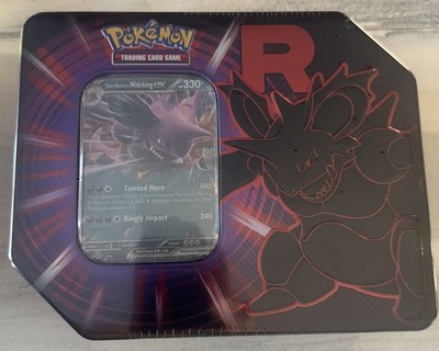 pokémon trading card game: team rocket tin - nidoking Pokemon TCG Destined Rivals Team Rocket Tin (Nidoking ex) - Sealed New
