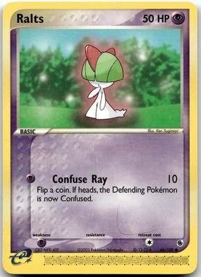 Ralts 66/109 Common Ruby & Sapphire Pokemon Lightly Played