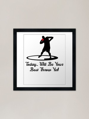 Men's Shot Put, your best throw yet Framed Wall Art Poster Canvas Print Picture