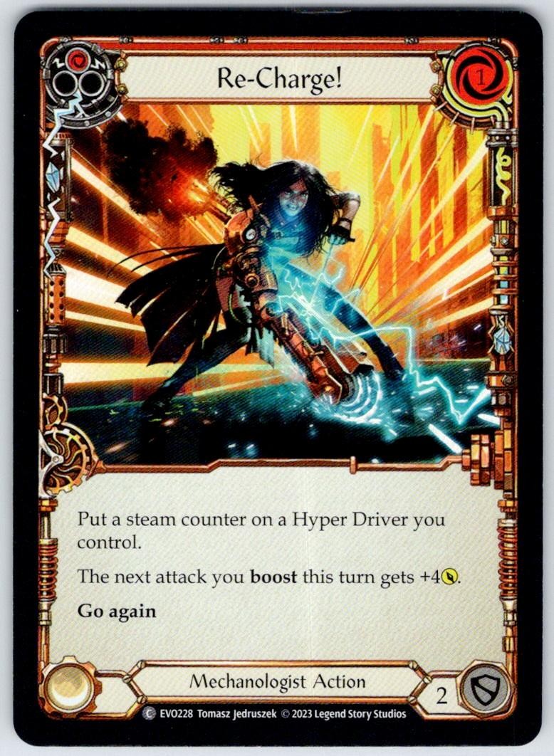 Re-Charge! (Red) EVO228 Common Bright Lights Flesh and Blood Foil NM
