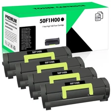 4pk Compatible HY Black Toner Cartridge for Lexmark 501H 50F1H00 MS310 MS312