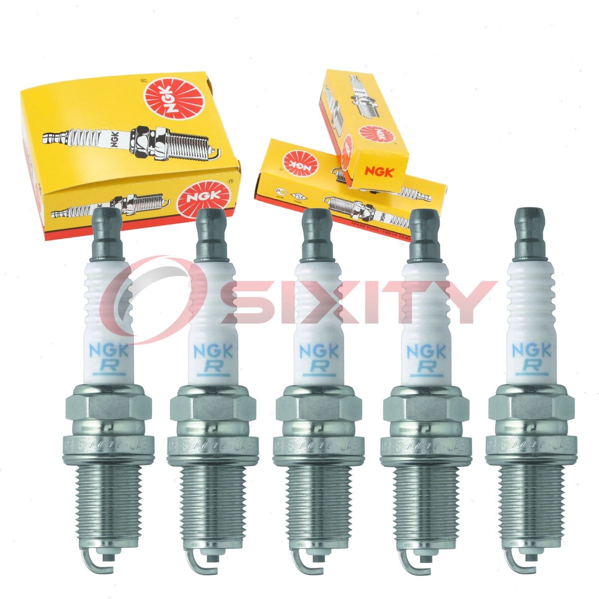 5 pcs NGK Standard Spark Plugs for 1998-2004 Volvo C70 2.3L 2.4L L5 - Engine bp