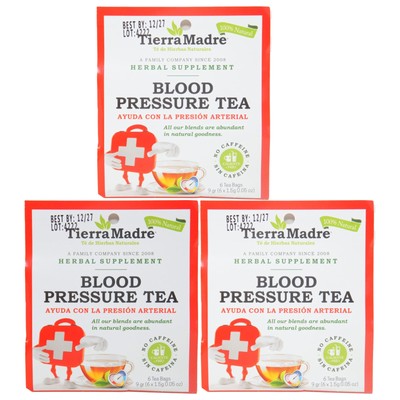 Tierra Madre Blood Pressure Tea - Precion Arterial - 1.5G (3 Pack - 18 Tea Bag)