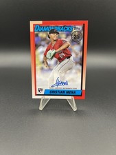 Cristian Mena Rookie Auto 2025 Topps Series 1 #90A-CME 1990 Diamondbacks RC