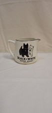 Rare vintage "BLACK & WHITE" Scotch whisky advertising Jug Man Cave Bar Decor