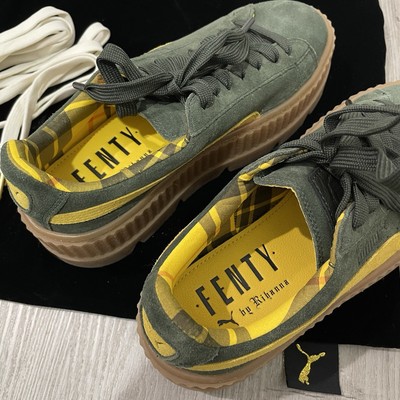 PUMA FENTY by Rihanna Cleated Creeper Suede Olive/Yellow Women's