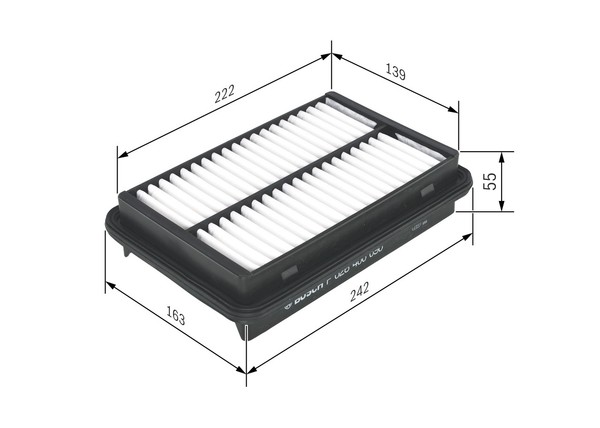 Luftfilter Bosch F 026 400 090 Suzuki 13780 54G10 000 Suzuki 13780-54G10-image