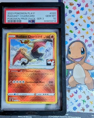 PSA 10 Radiant Charizard #020 Prize Pack: Series 3 Pokémon Play