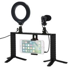 4 in 1 Phone Stabilizer Bracket Kits Video Rig Handle Tripod Mount For iPhone