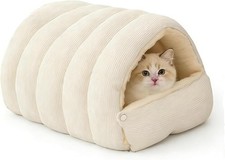Cat Cave Bed with Hood - Indoor Cat Bed for Cats, Soft Cat Sleeping Bag, Pet ...