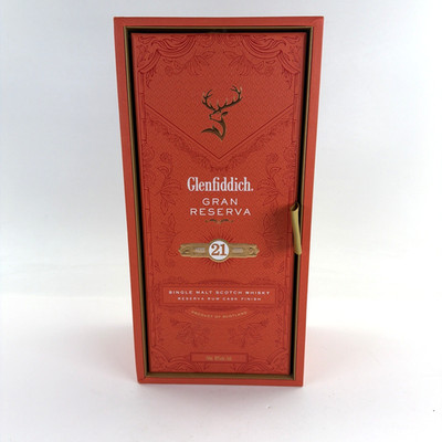 Glenfiddich 21 Gran Reserva - Empty Bottle & Swivel Box - EUC