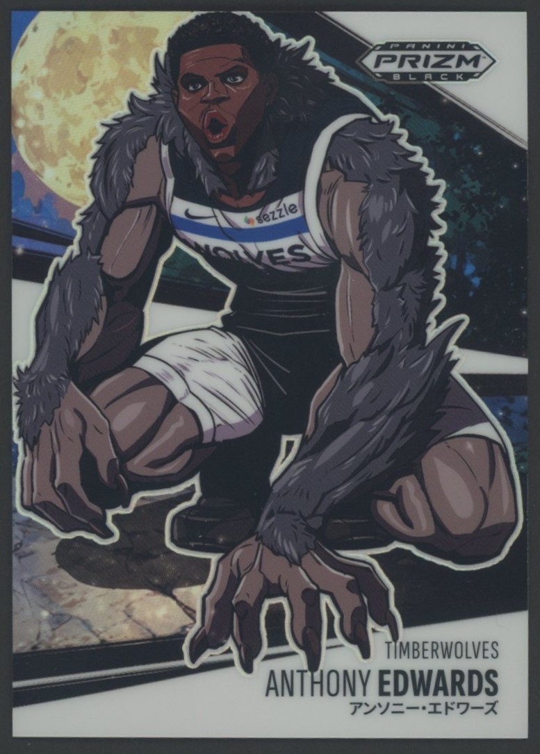 2024-25 Panini Prizm Black Manga #6 Anthony Edwards Timberwolves SSP Case Hit