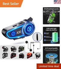 High-Quality Bluetooth Motorcycle Helmet Speakers - 160H Playback, Waterproof