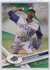 2017 Topps Pro Debut Green Auto 65/99 Justin Dunn #175 Auto 8d2