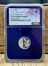 2023 G. Britain S5P, KC III Definitives. PF70 Ultra Cameo .925 Silver