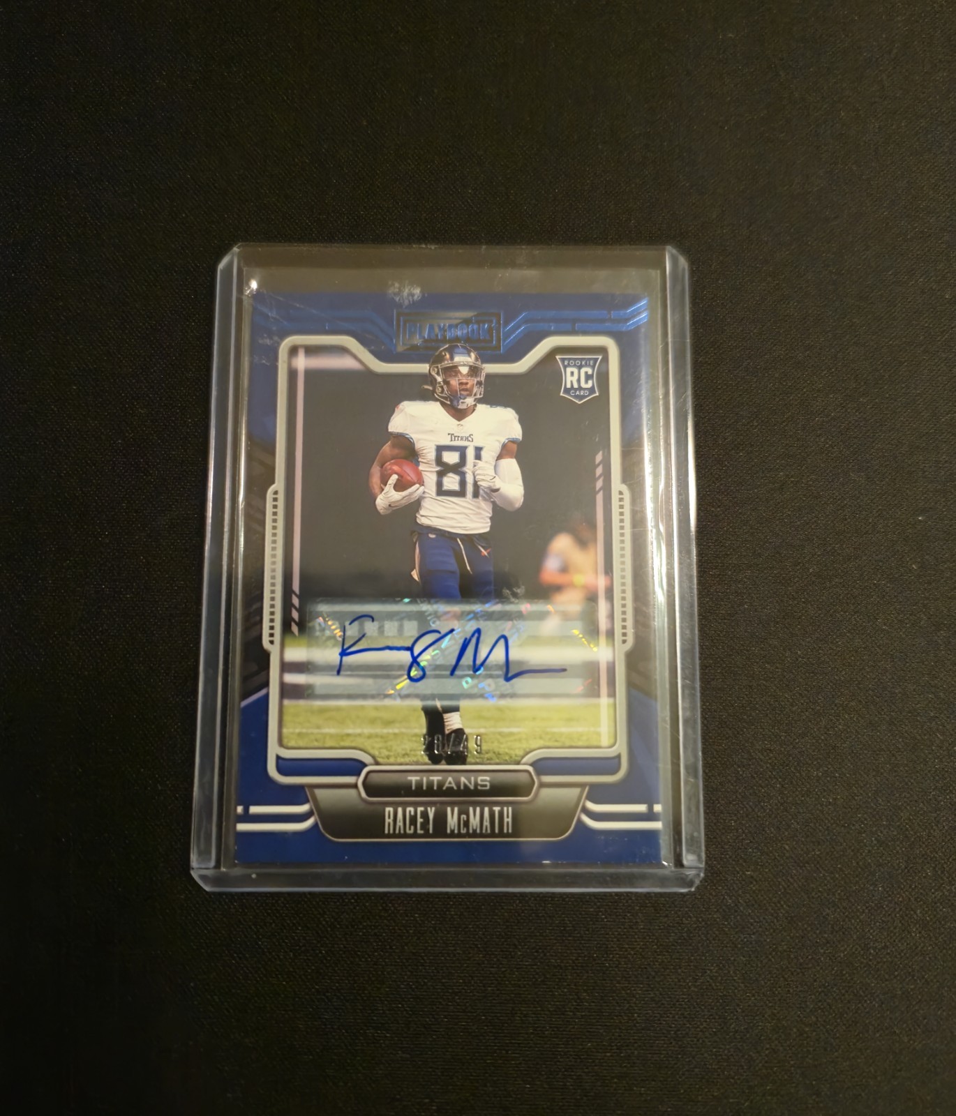 Racey McMath Panini Playbook #192 Signature-Blue