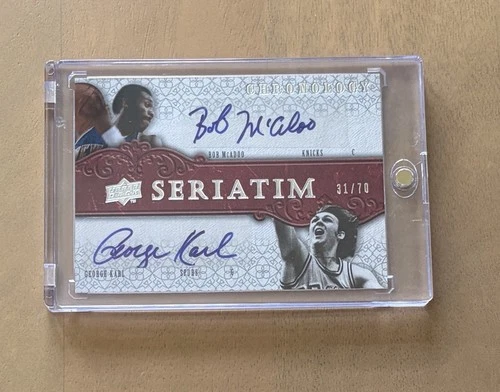 2007 Upper Deck Chronology Seriatim Dual Auto /70 Bob McAdoo George Karl HOF