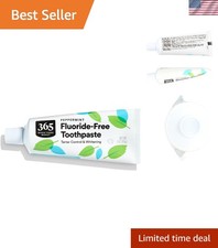 Refresh Your Smile with 3 Oz Fluoride-Free Travel Toothpaste - Peppermint Flavor