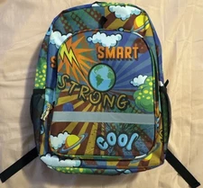 Be Smart Strong Cool Backpack For Kids Multi Colored Planets Design New.