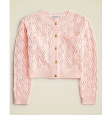 NWT: J Crew Crewcuts Girls' pink cardigan sweater in cotton XXL 14-15