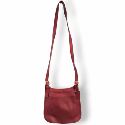 【USED】ハンドル色々 Old Coach Glove Leather Shoulder Bag Red 9135 Crossbody H26 x W24