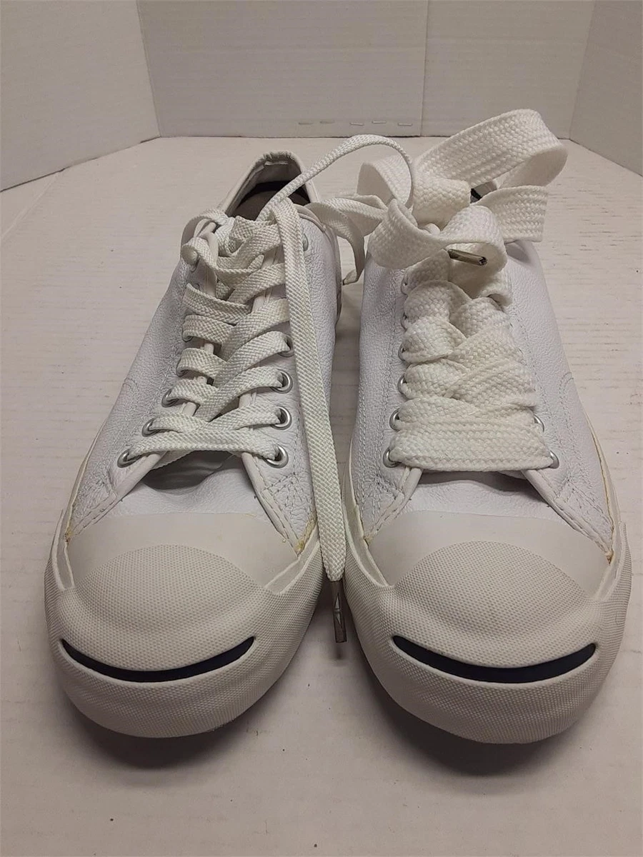 Converse Jack Purcell Leather Ox Low-Top Sneakers White Men's US 10