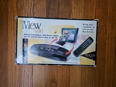 TVIEW GOLD PC to TV Converter Focus Enhancements Vintage VGA S-Video - Open Box