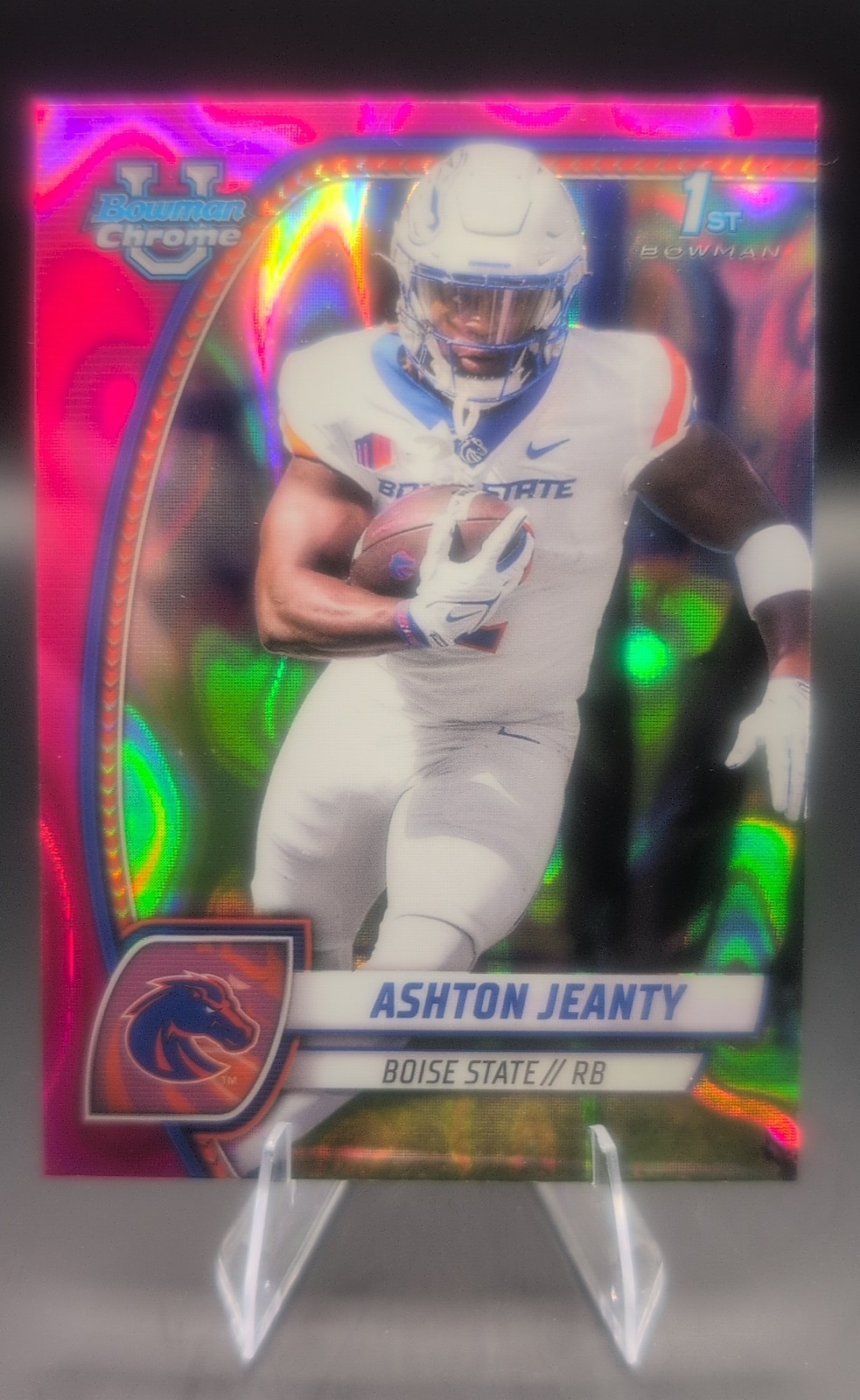 2024 Bowman University Chrome - Ashton Jeanty #17 Pink Lava Refractor (RC)