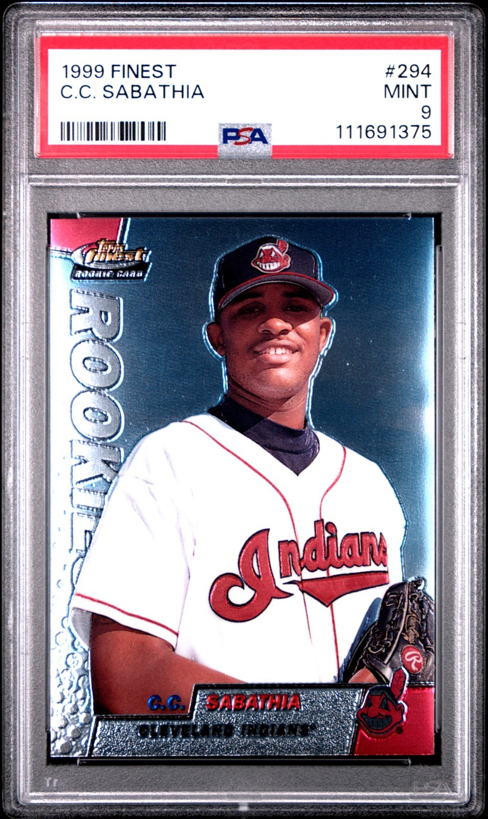 1999 Finest C.C. Sabathia RC #294 PSA 9 Mint Rookie Card CC MLB HOF