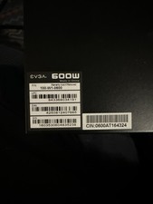 EVGA 600 W1, 80 600W, 600 WATT  Power Supply 100-W1-0600-K1