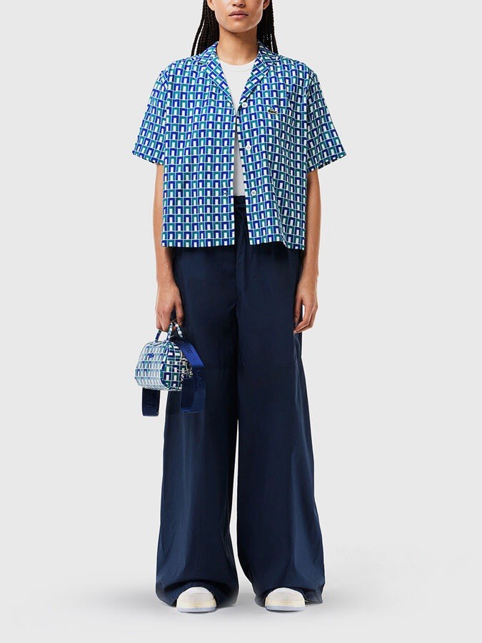 Lacoste Button Down Oversized Monogram Graphic Pr… - image 4