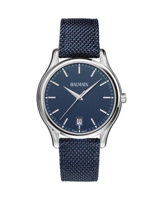 BALMAIN Men Analog Quartz Casual Watch Classic Dress Blue Dial Waterproof Round