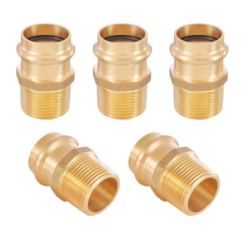 5 PCS 1/2" Copper Press x 1/2" Male NPT Adapter Water Pipe Plumbing Fitting